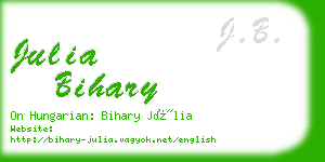 julia bihary business card